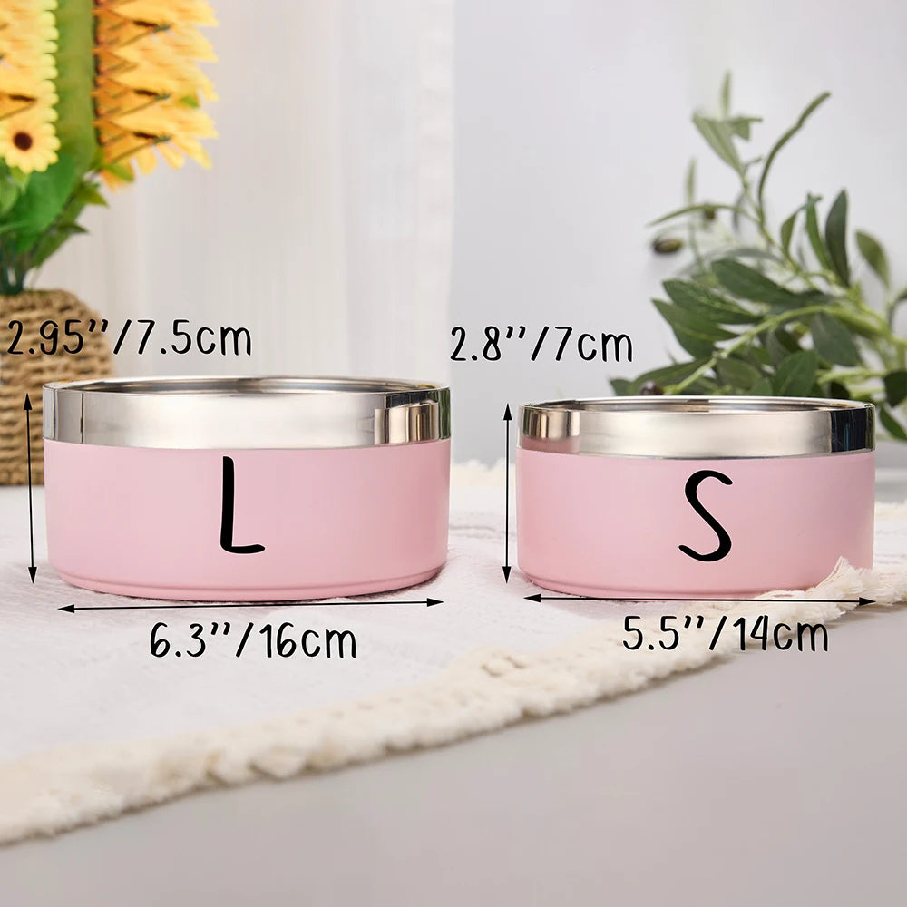 Personalized Dog Bowl with Name – Non-Slip Food and Water Bowl for Dog or Cat