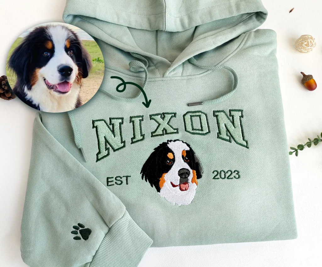 Personalized Hoodie with Pet Portrait